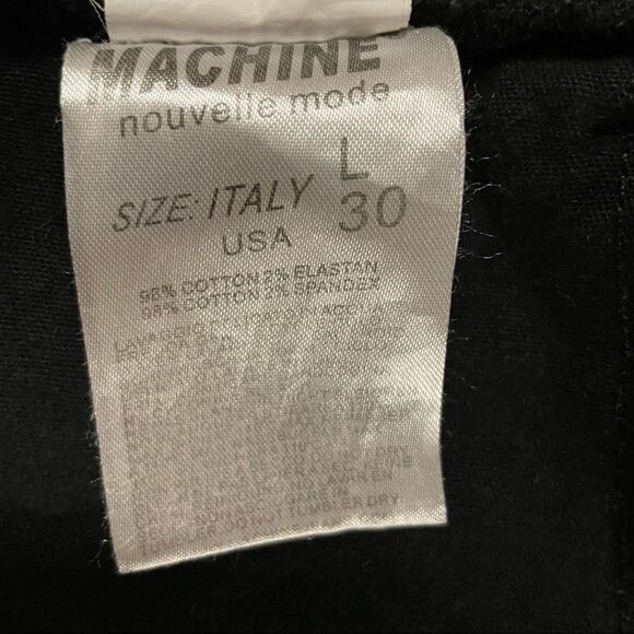 Machine ~ Black Denim Shorts ~ elasticized paperbag waist ~ Size 30 - Picture 5 of 7